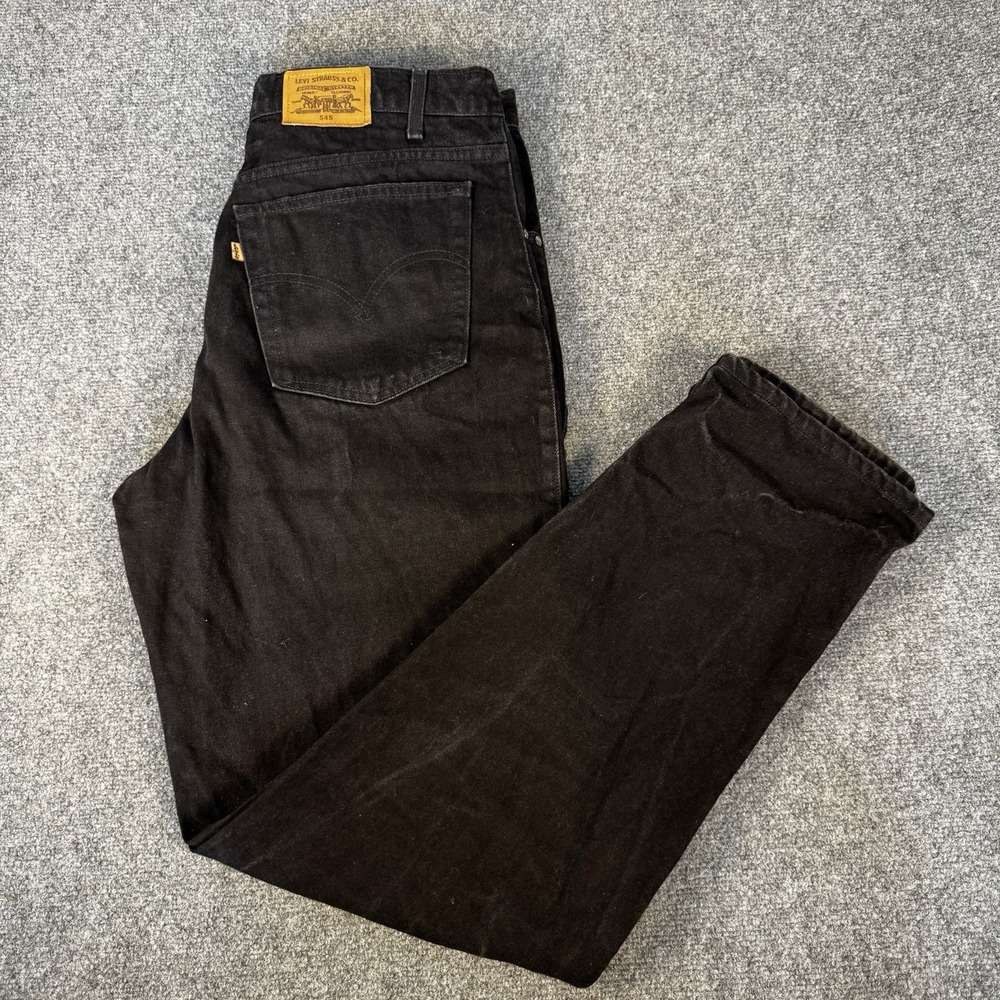 Vintage 1994 Levi's Signature 545 Loose Fit Black Jeans W38 L34 Made USA 90s
